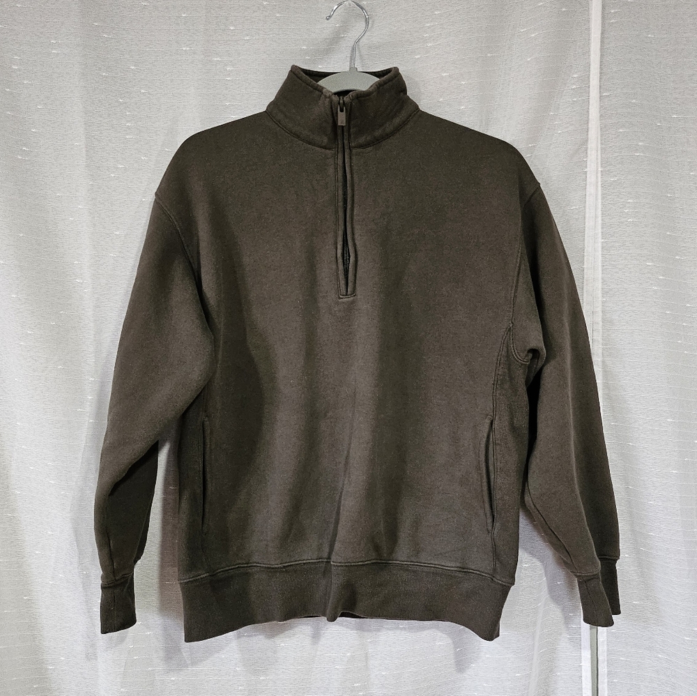 Aritzia color black Cozy Fleece Boyfriend 1/2 Zip Sweatshirt